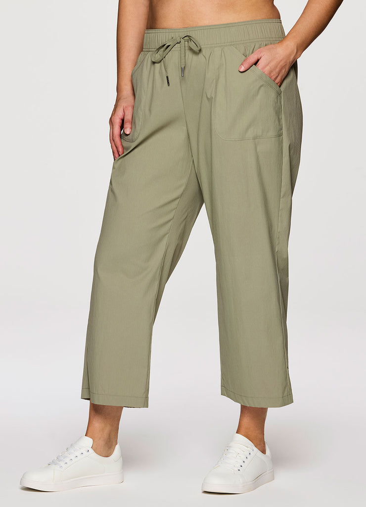 Sage Drawstring Cropped Pants