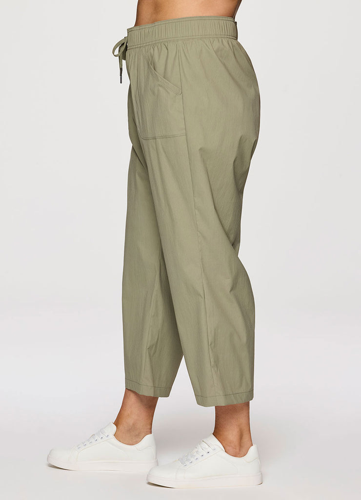 Sage Drawstring Cropped Pants