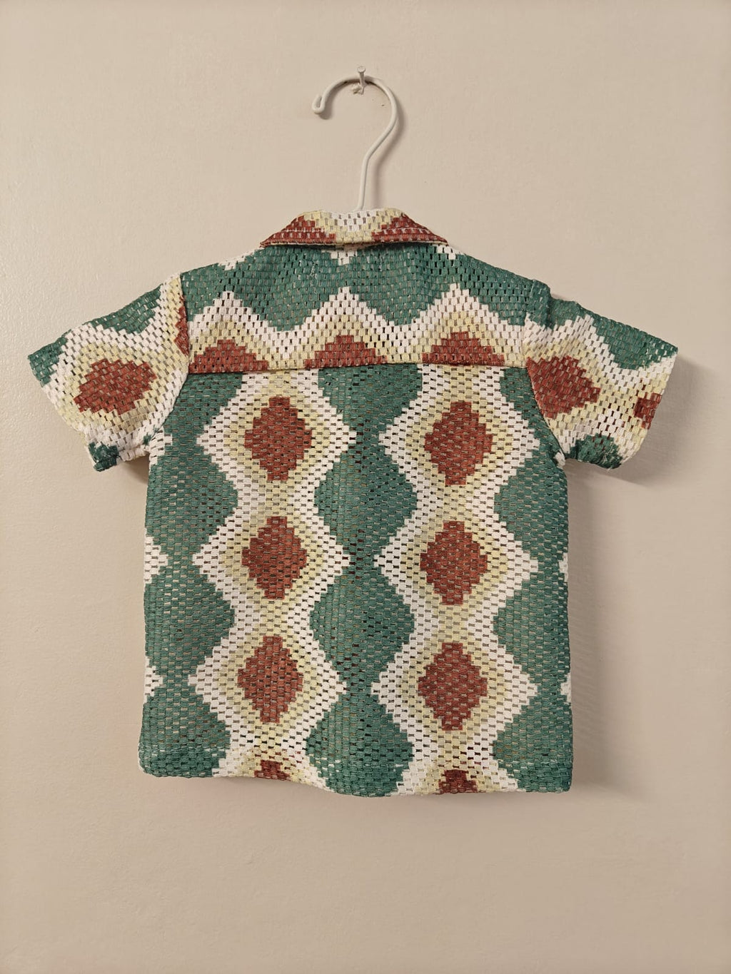 Geometric Pattern Net Shirt