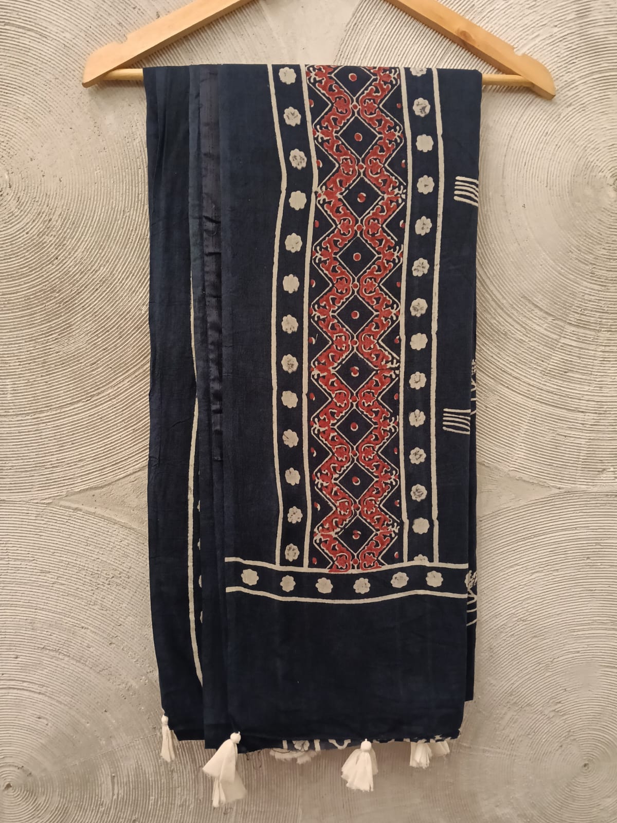CHIDIYAA - Blue Dragonfly Mulmul Cotton Sari