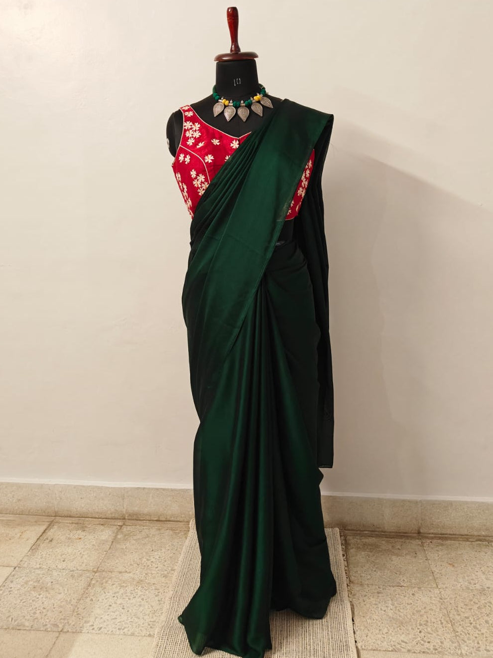 Deep Green Georgette Saree