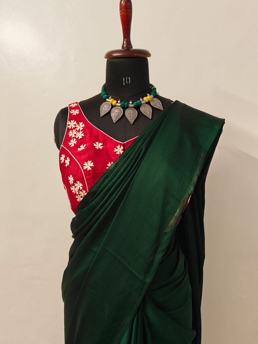 Deep Green Georgette Saree