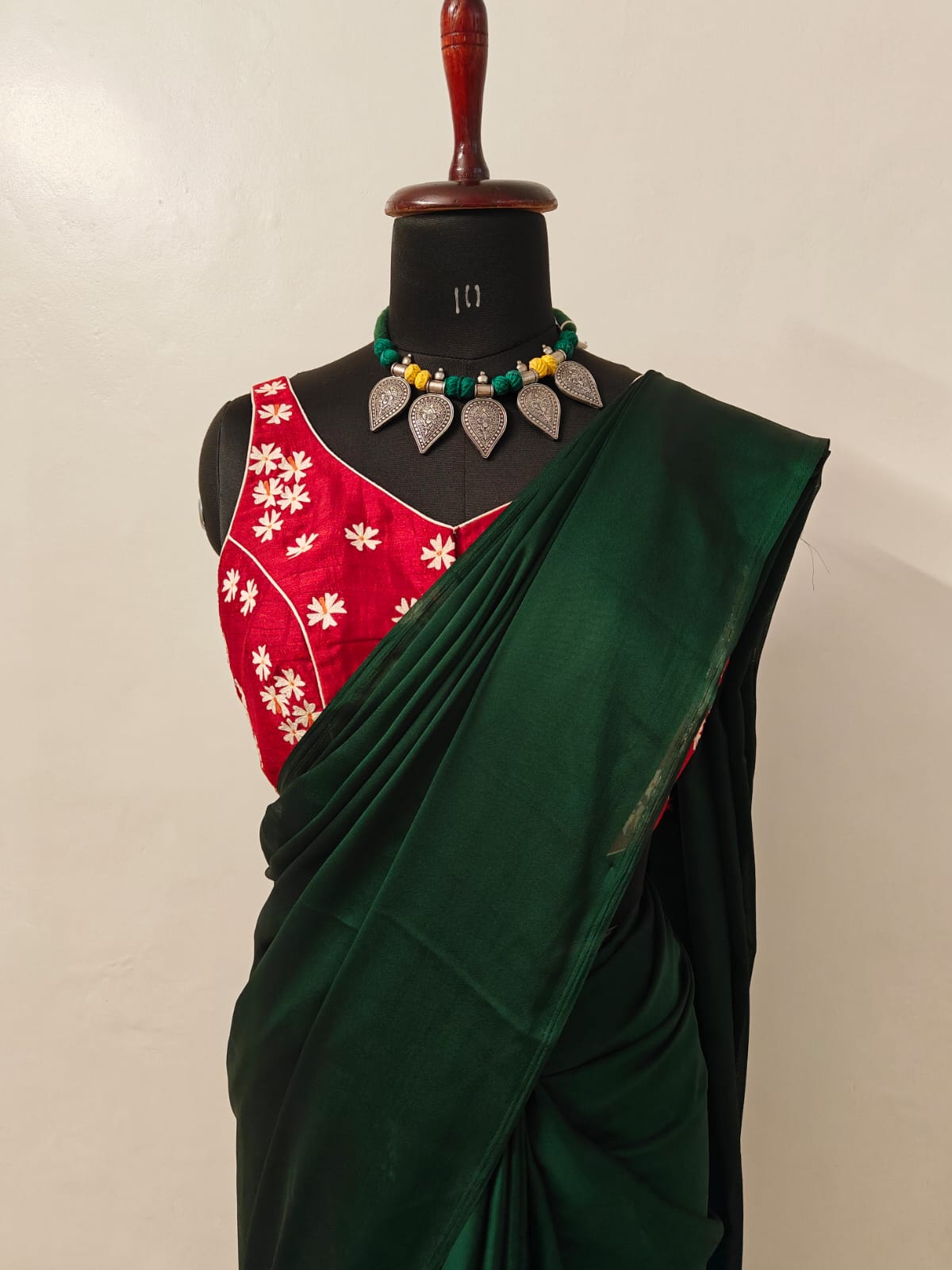 Deep Green Georgette Saree