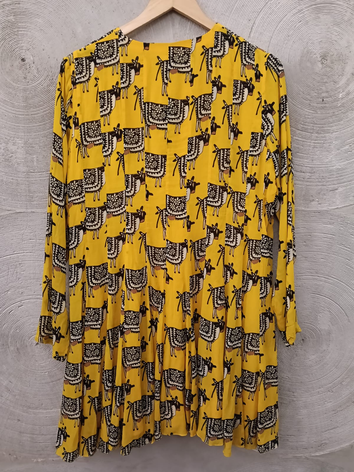 MASABA - Yellow and Black Cow Print Dress