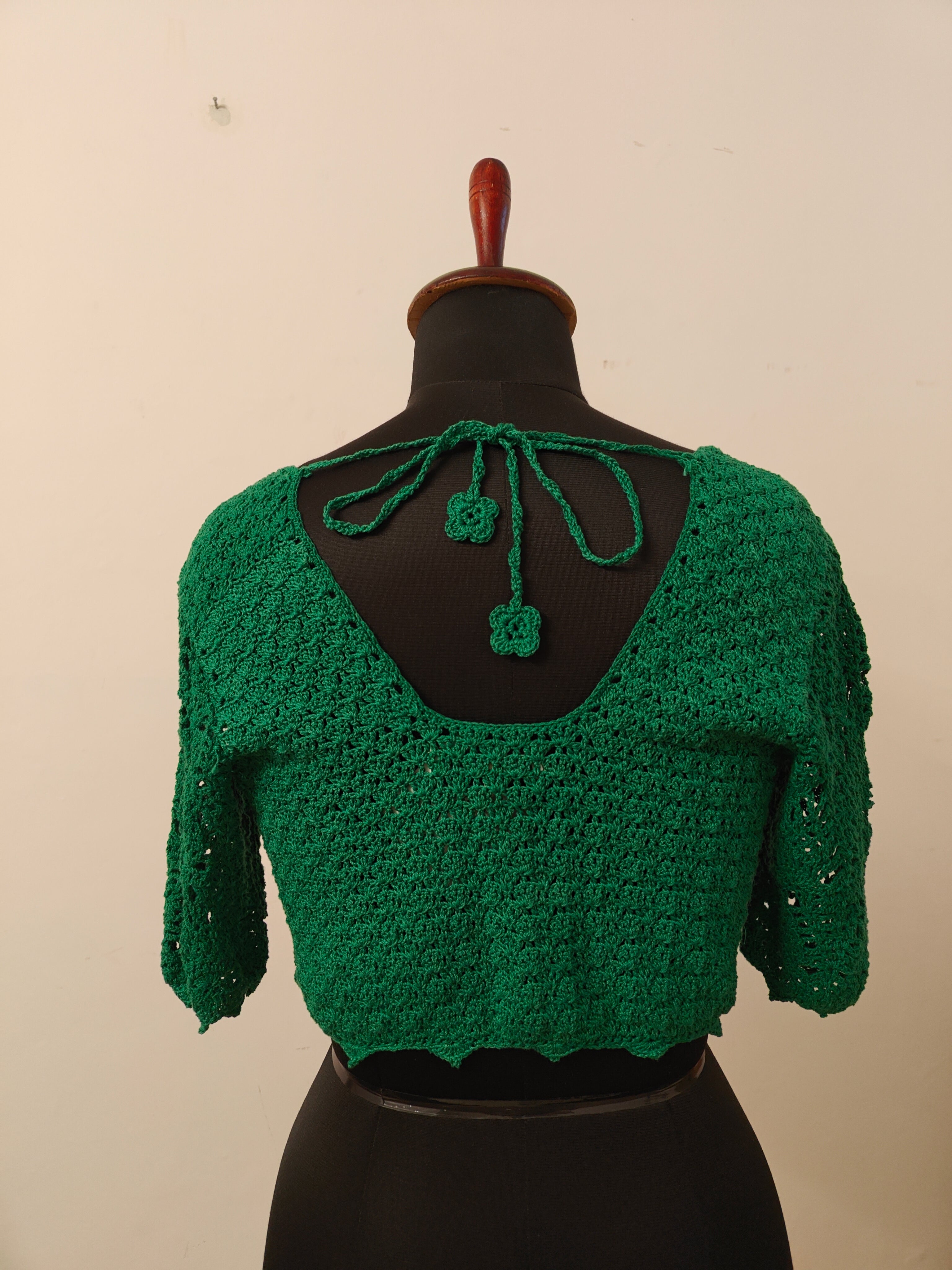 CROCHET & COLOURS - Green Crochet Blouse