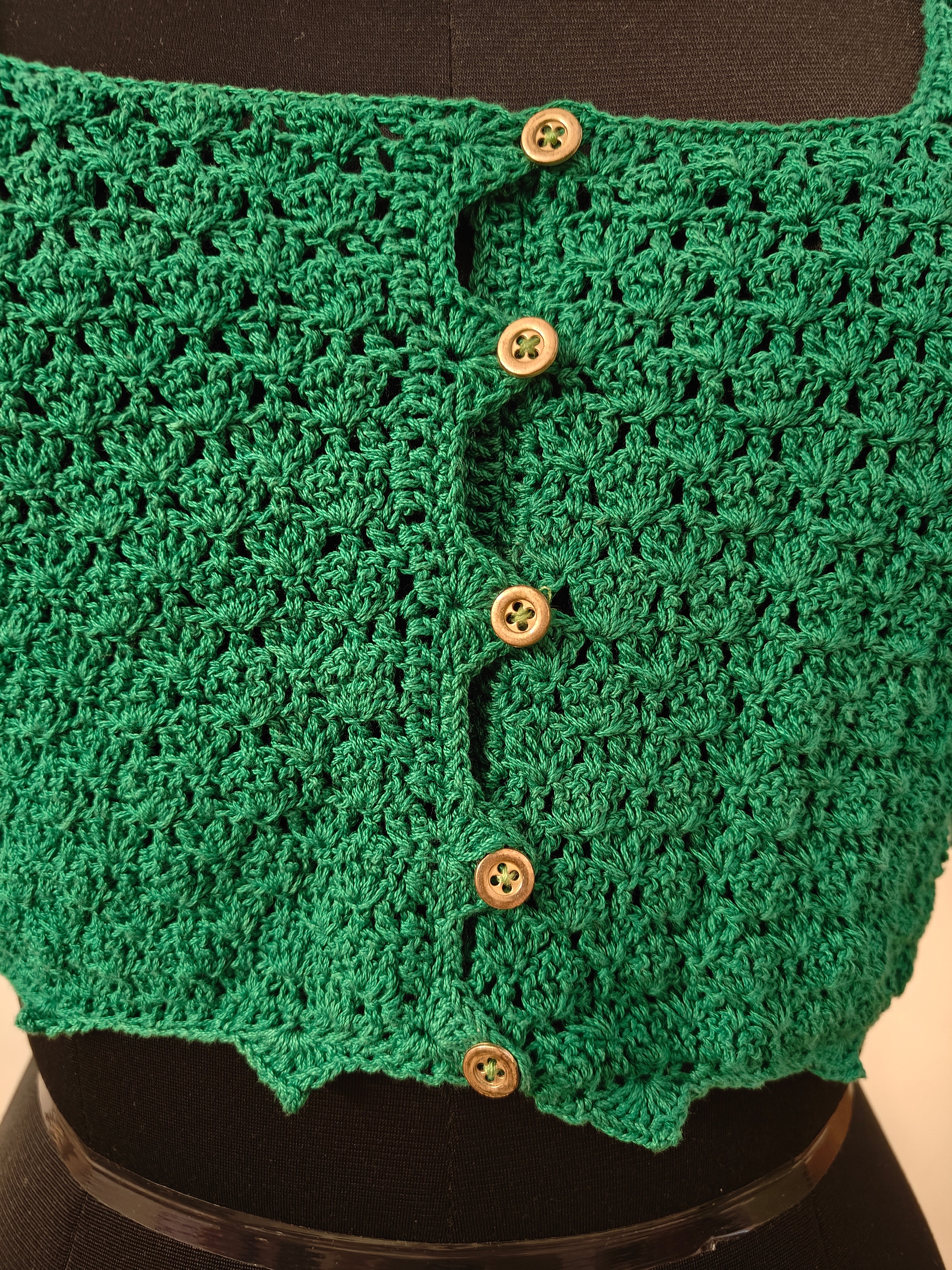 CROCHET & COLOURS - Green Crochet Blouse