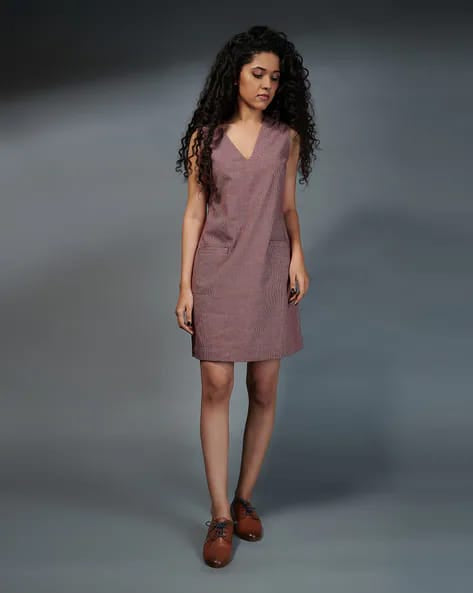 THE KAATN TRAIL - Checked Shift Dress