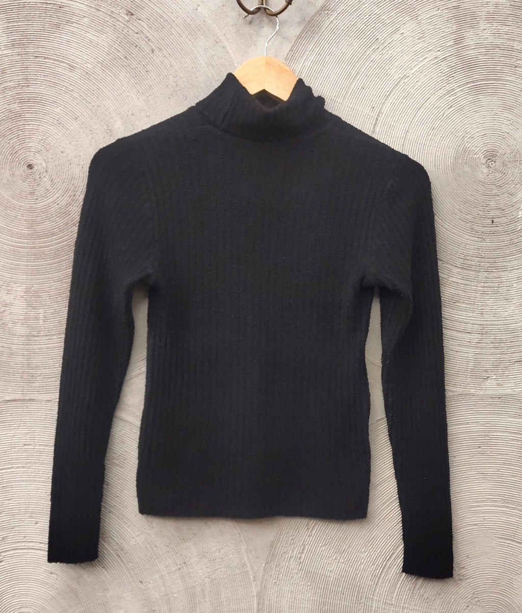 Black knit Polo Neck Jumper