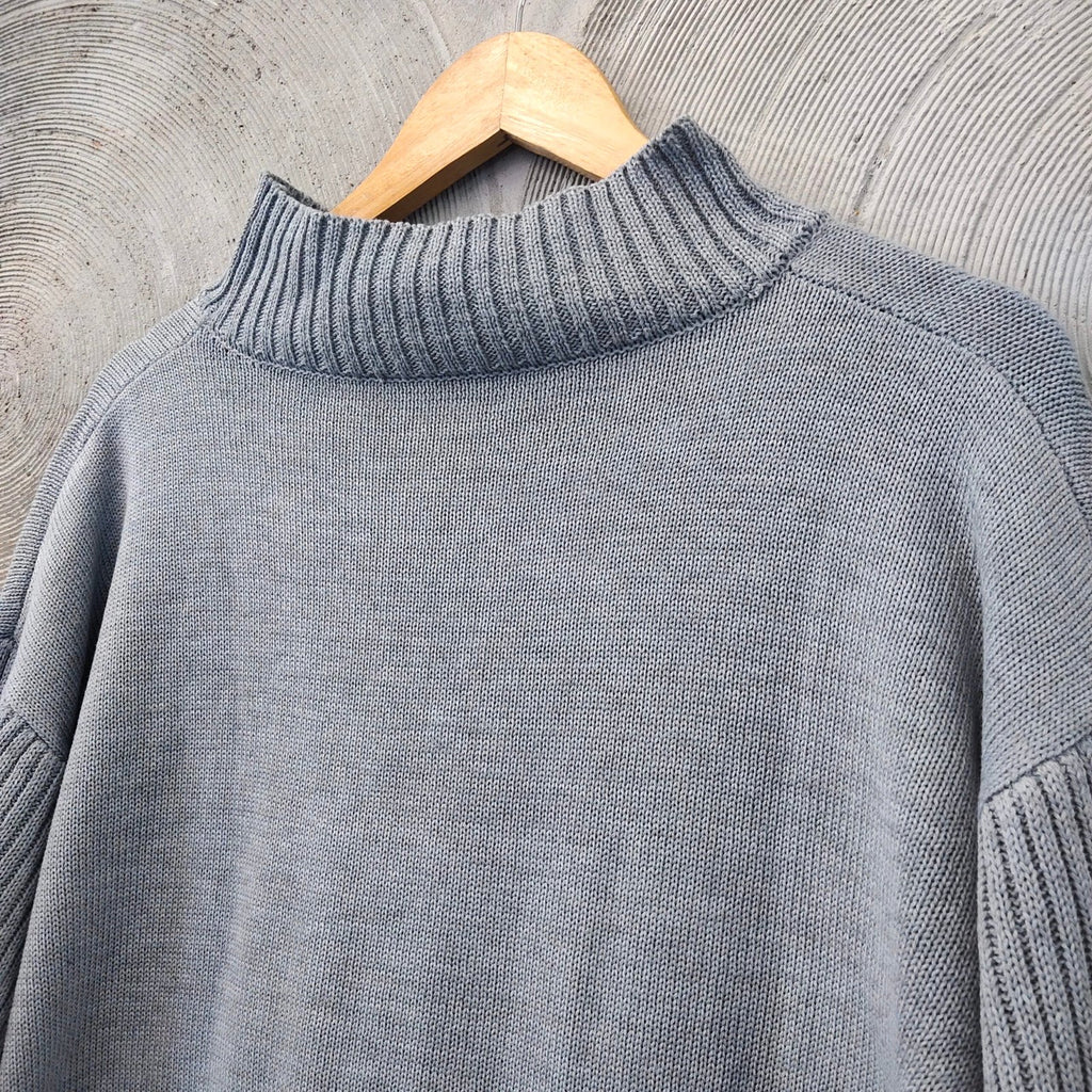 Grey Polo Neck Jumper