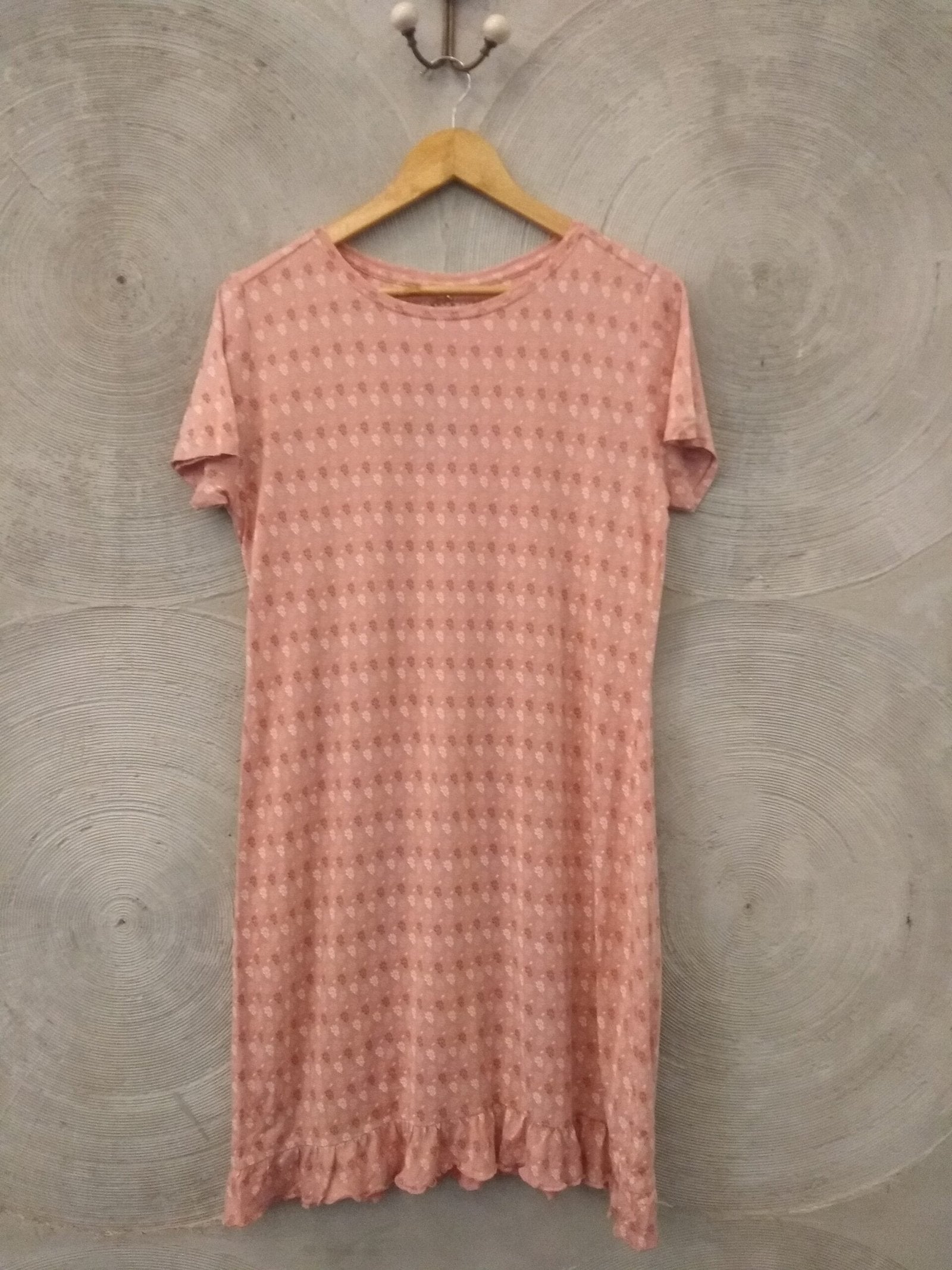 JOCKEY - Pink with floral knee length nighty