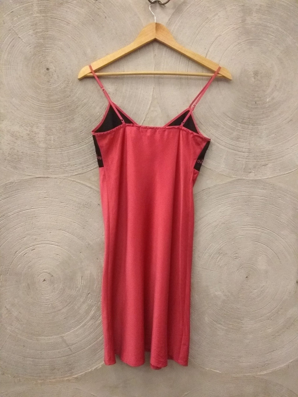 Pink and black chemise night gown
