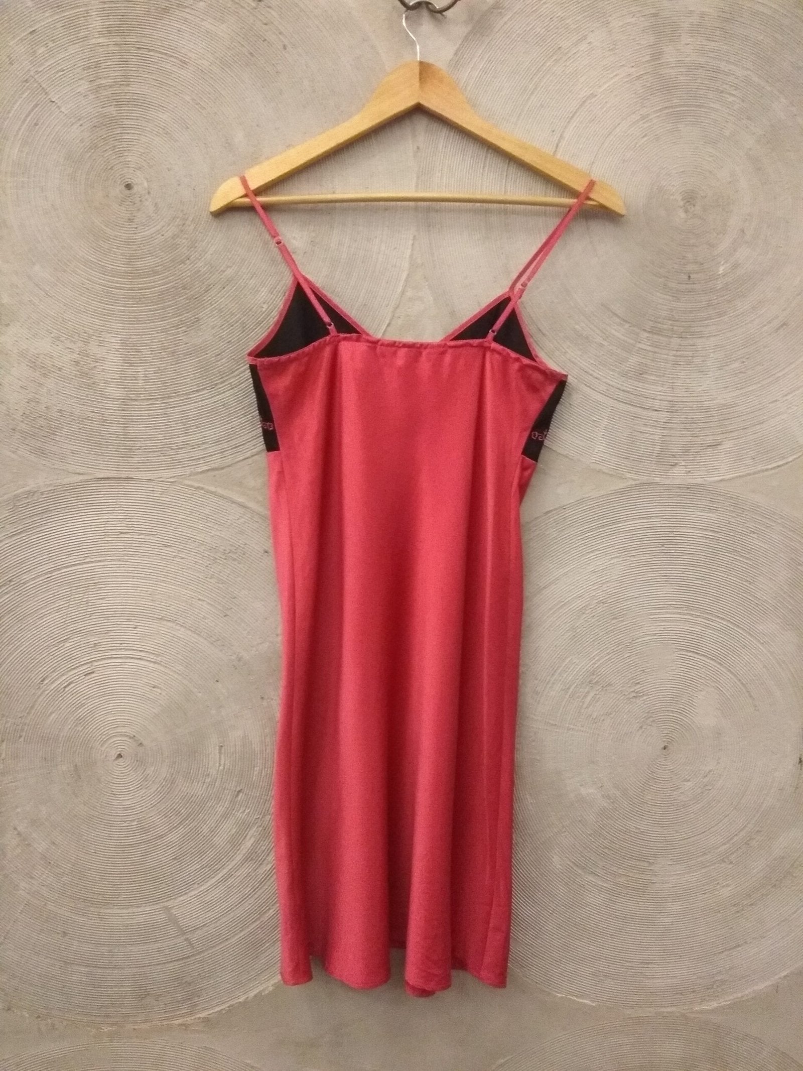 Pink and black chemise night gown