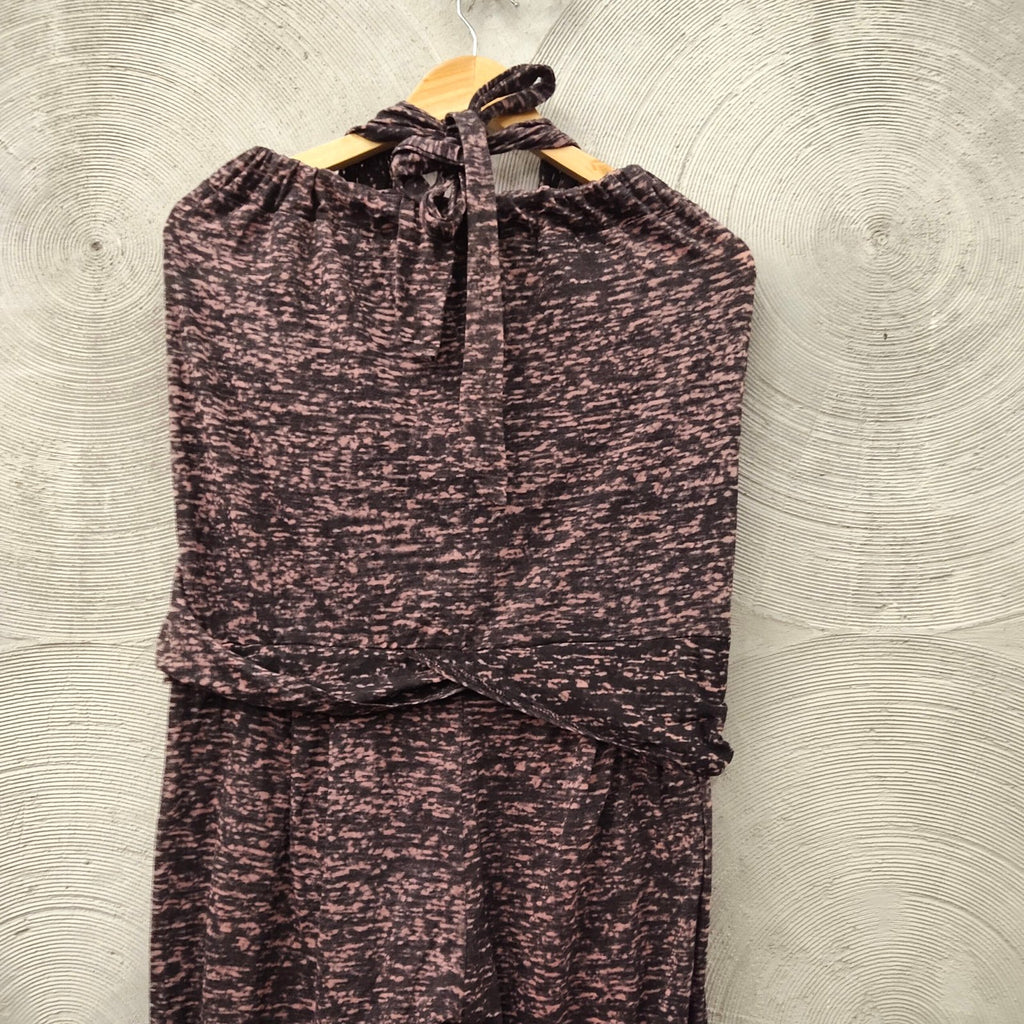 Halter neck printed jumpsuit