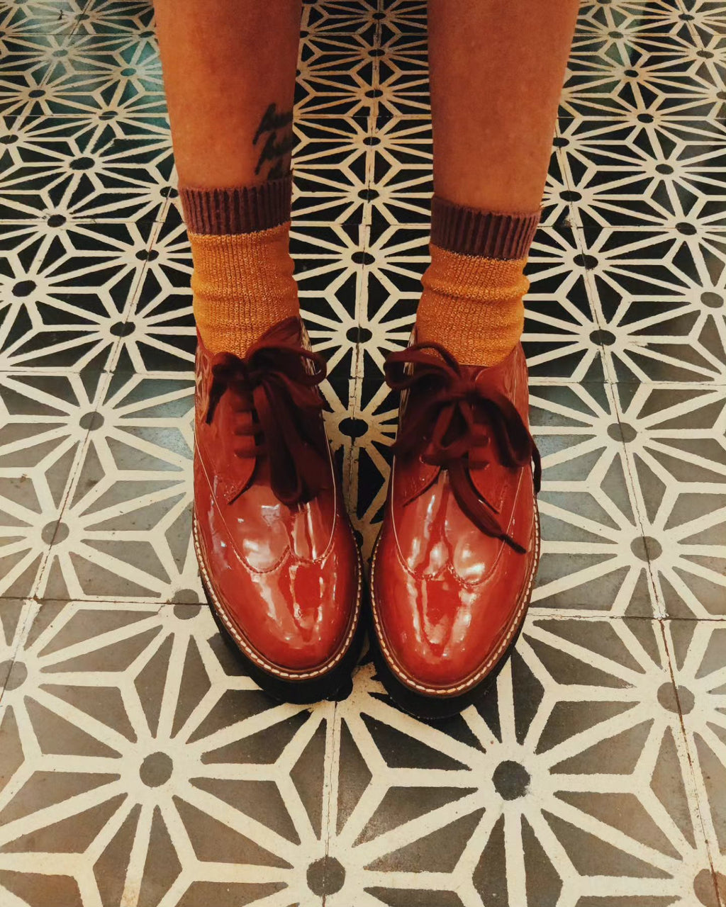 CHAL Shoes Red Oxfords