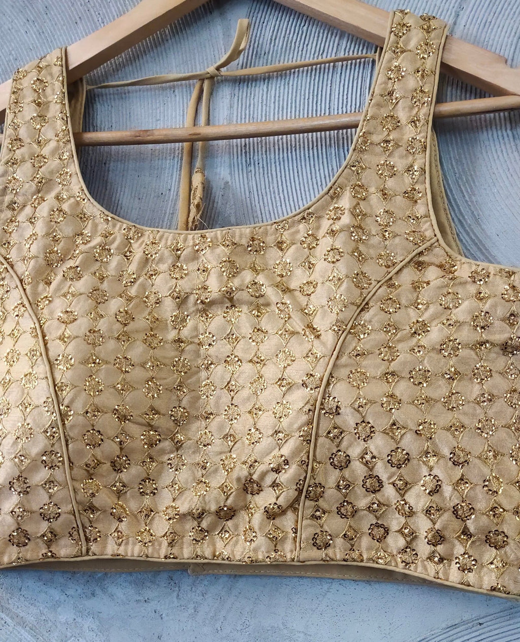 Golden Sleeveless Blouse