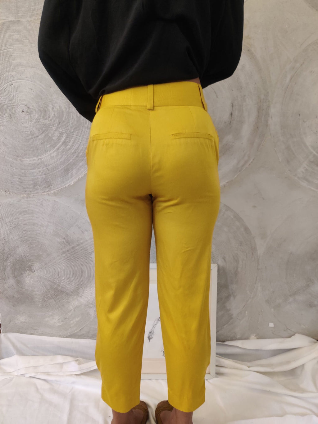 RACHNA NARWANI- Mustard Slim Fit Pants