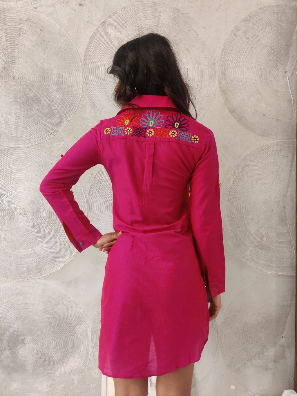 Pink Embroidered Tunic