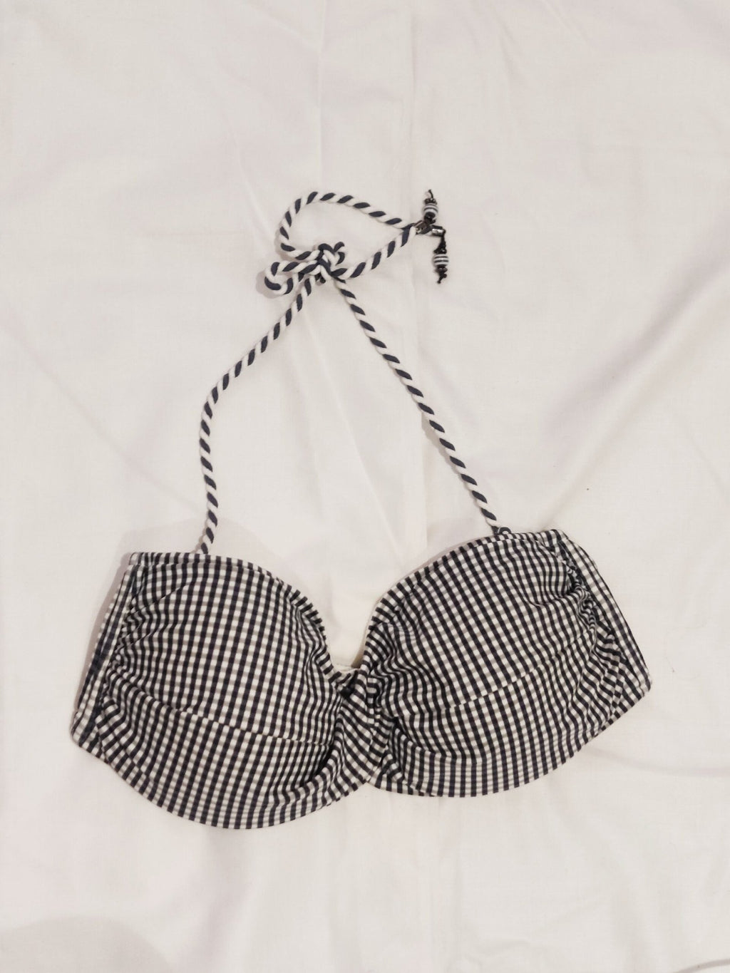 BEACH LIFE- Grey & White Checks Swimwear Set