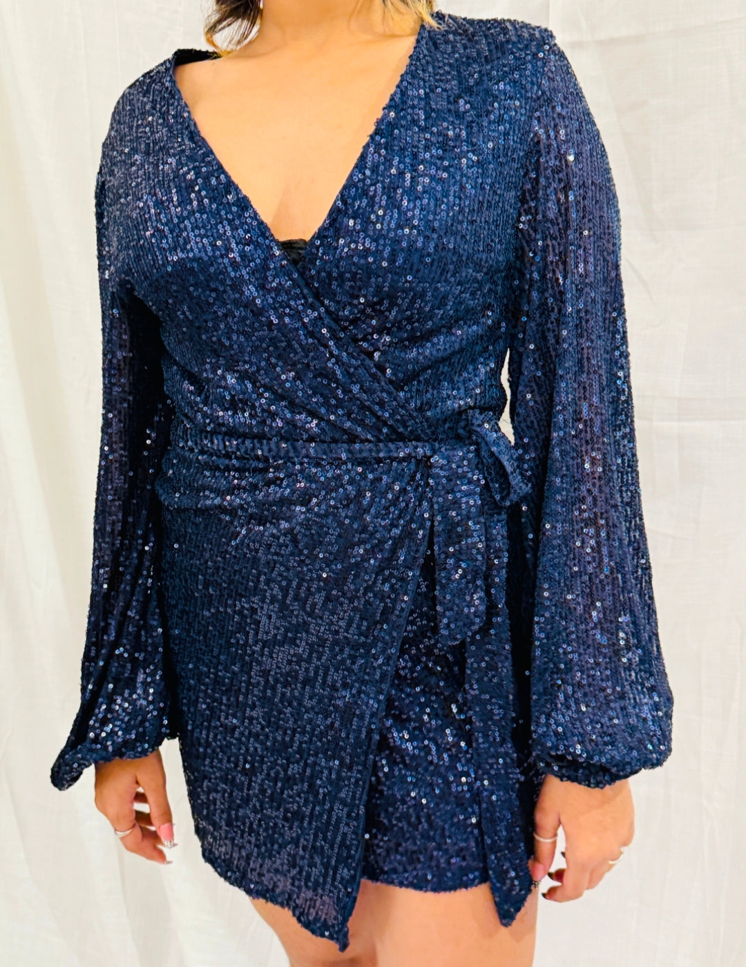 Blue Sequin Overlay