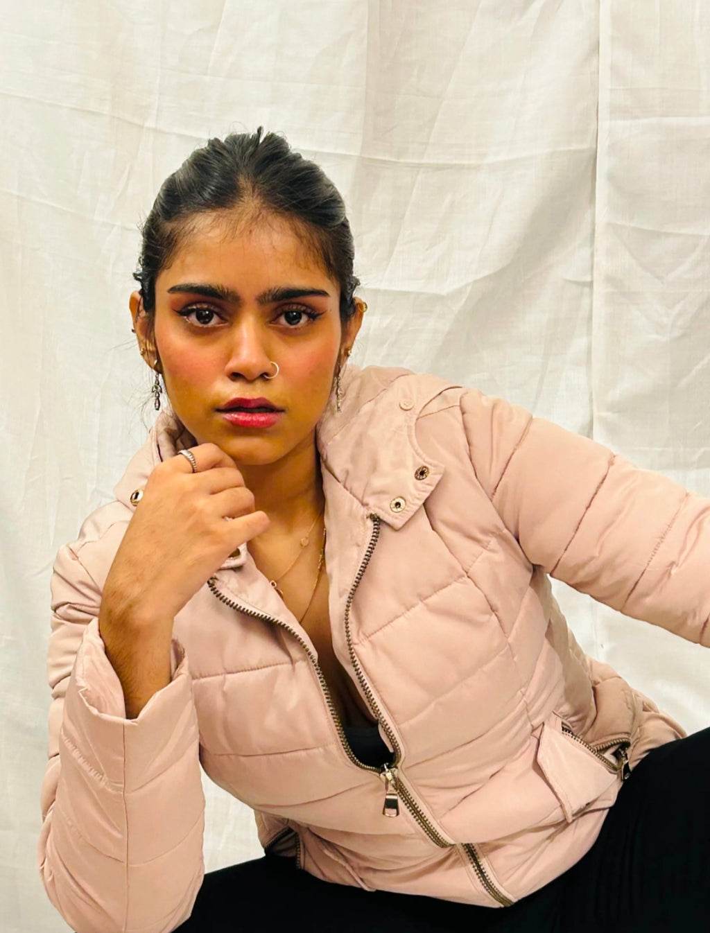 DECATHLON - Light Lavender Solid Hooded Full Sleeves Jacket