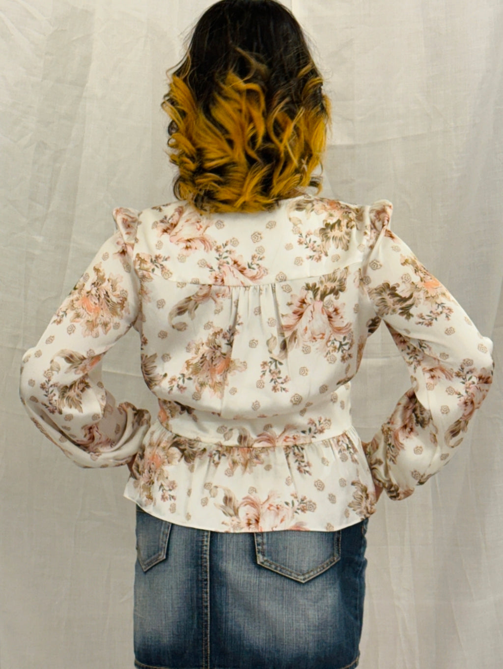 FOREVER NEW - White Floral Print Top