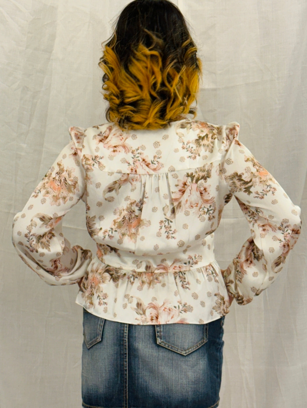 FOREVER NEW - White Floral Print Top