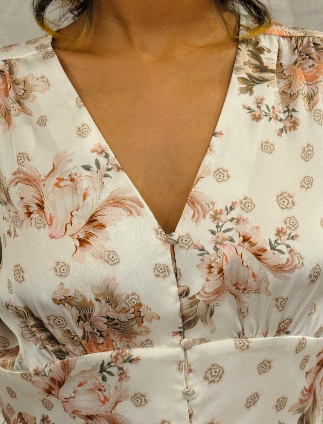 FOREVER NEW - White Floral Print Top