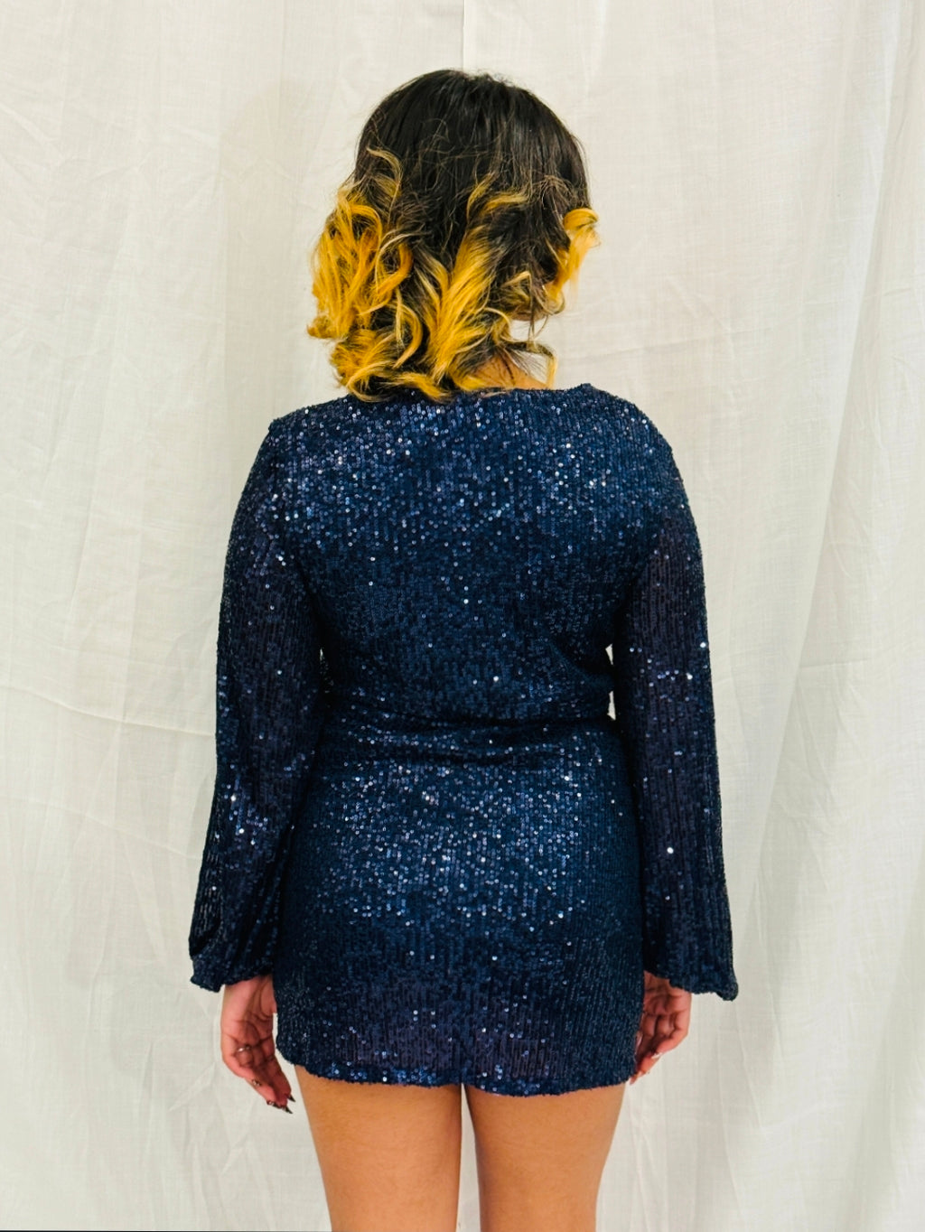 Blue Sequin Overlay