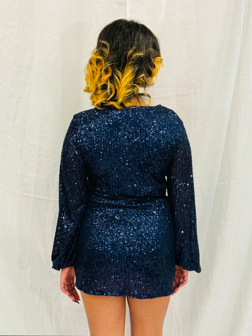 Blue Sequin Overlay