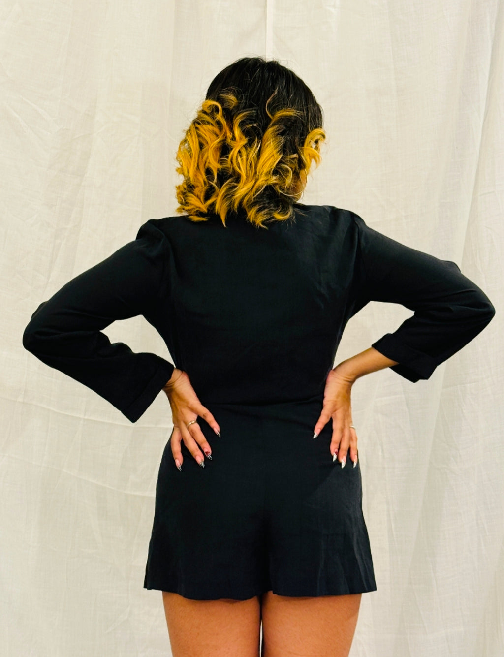 ZARA - Black Belted Wrap Playsuit