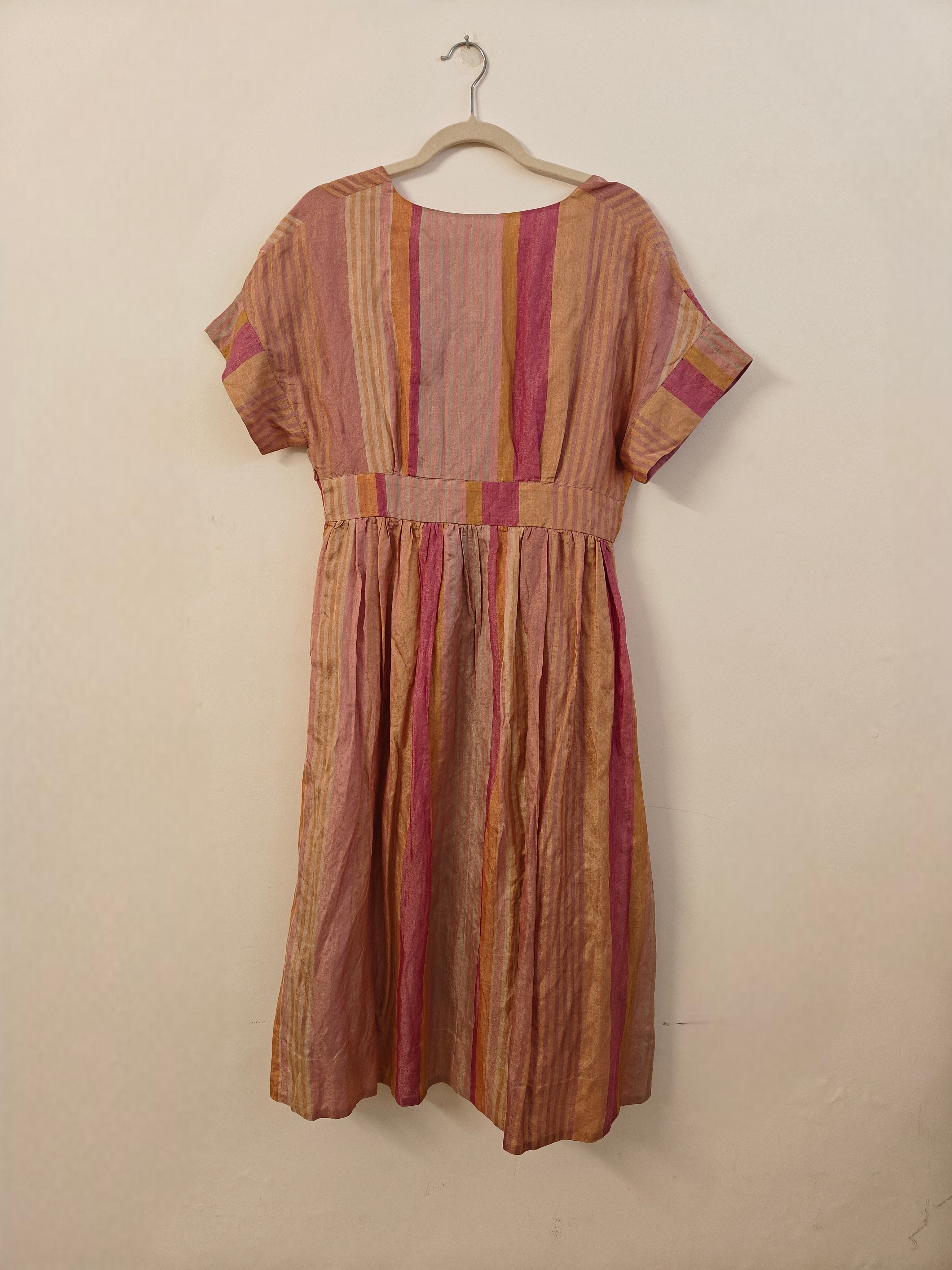 ANAVILA - Pink Silk Zari Dress