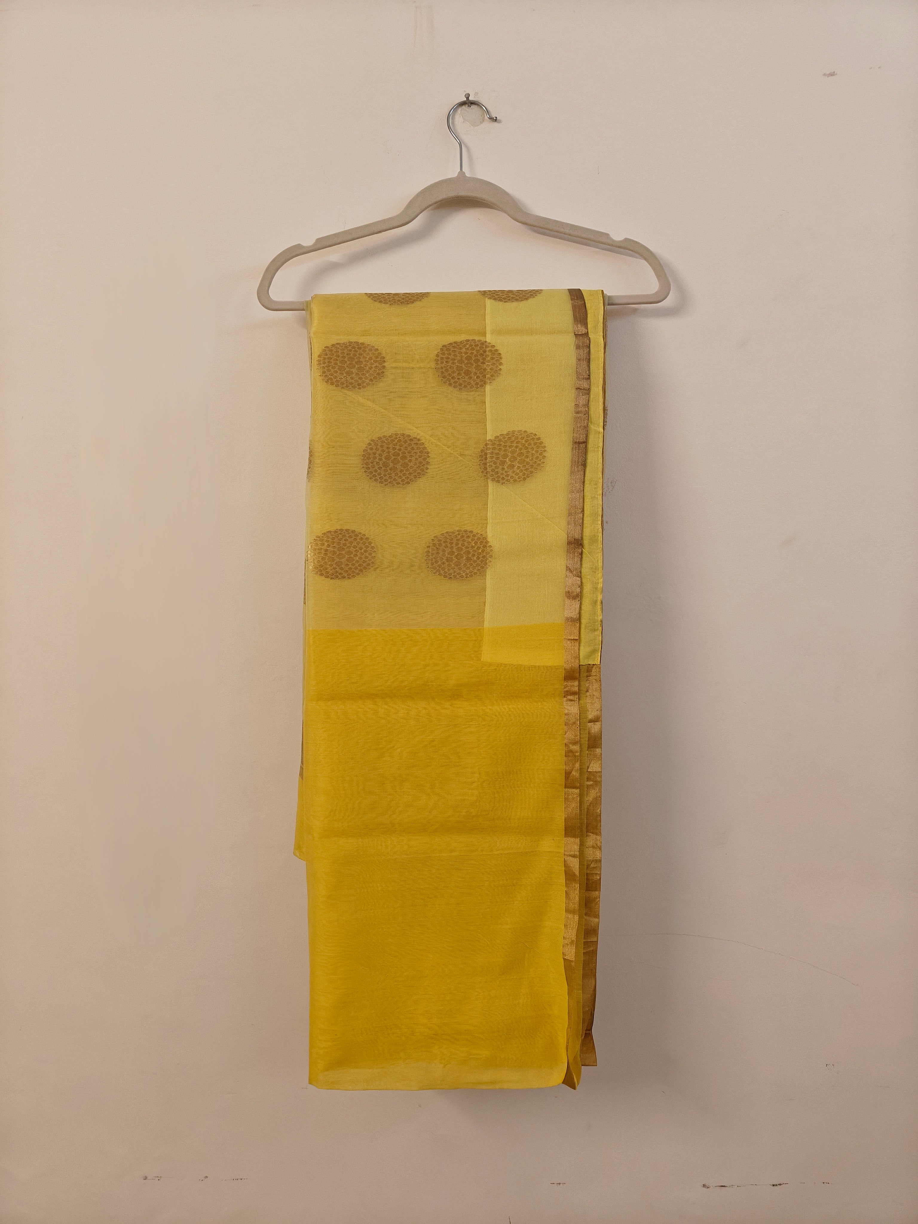 SWADESH - Yellow Chanderi Sari