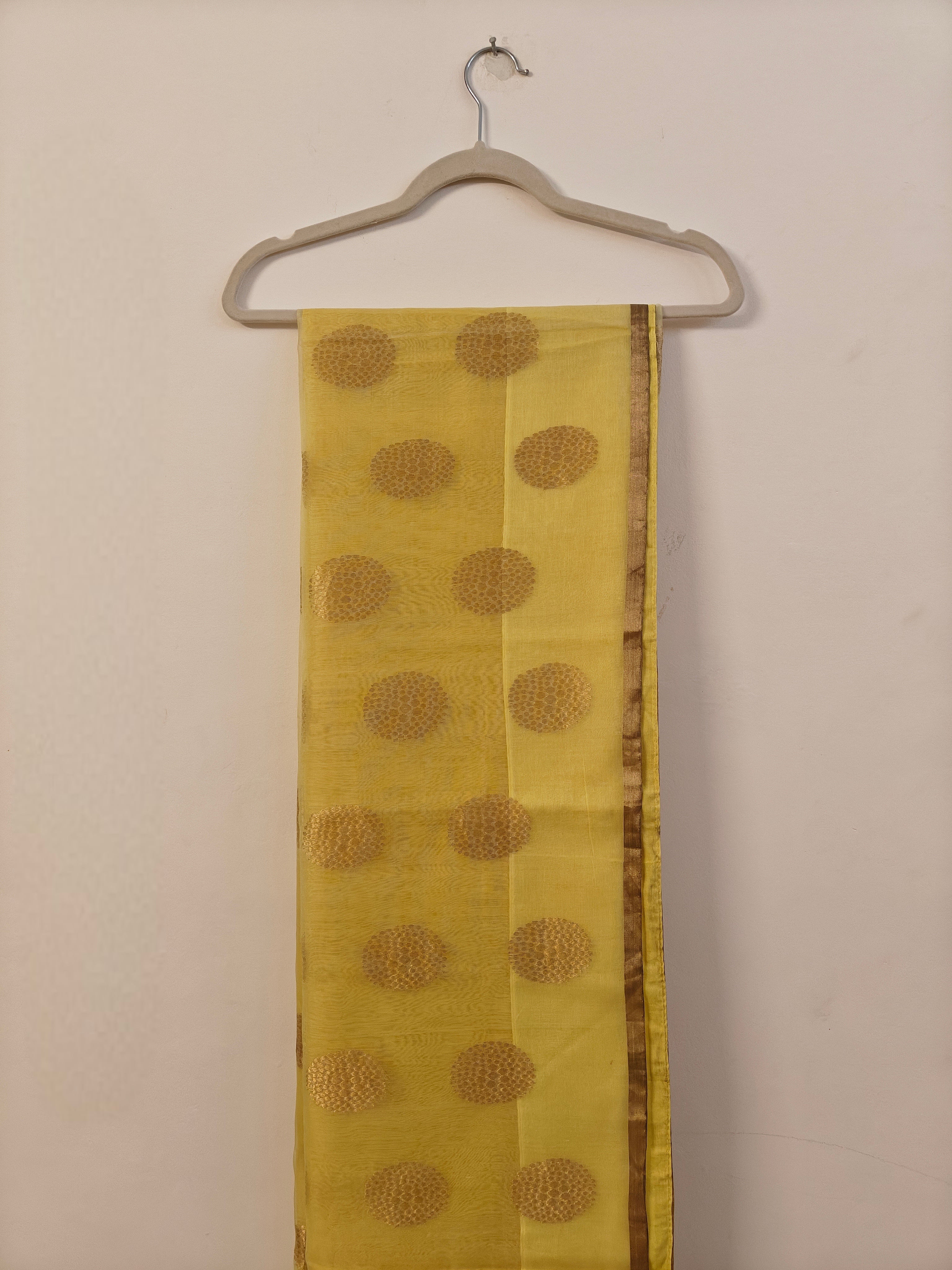 SWADESH - Yellow Chanderi Sari