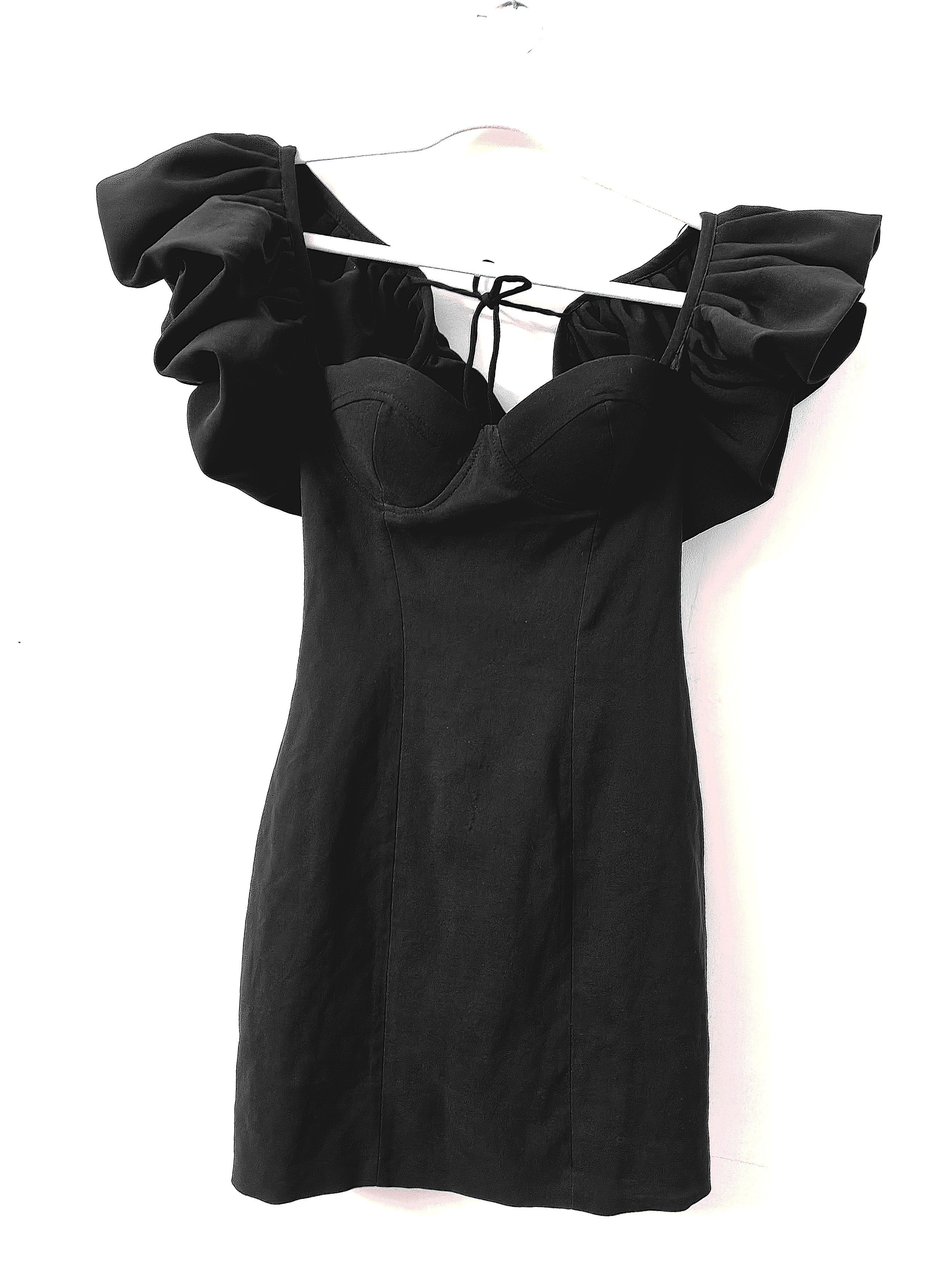 ZARA - Ruffle Sleeve Mini Bodycon Dress