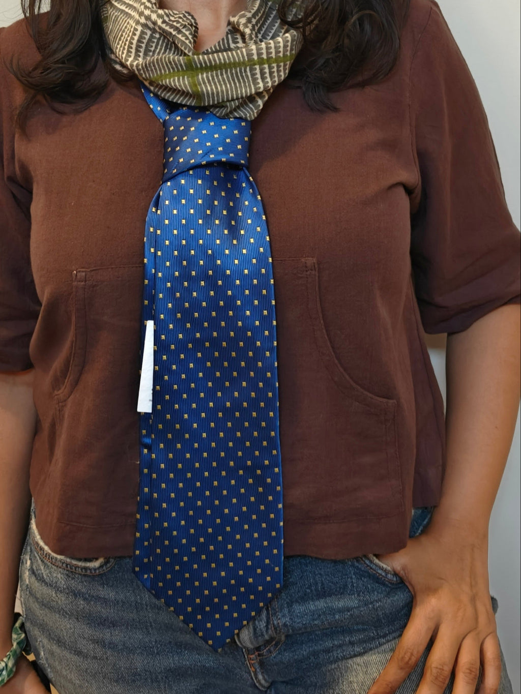MATTINO - Vintage Italian Blue Silk Tie