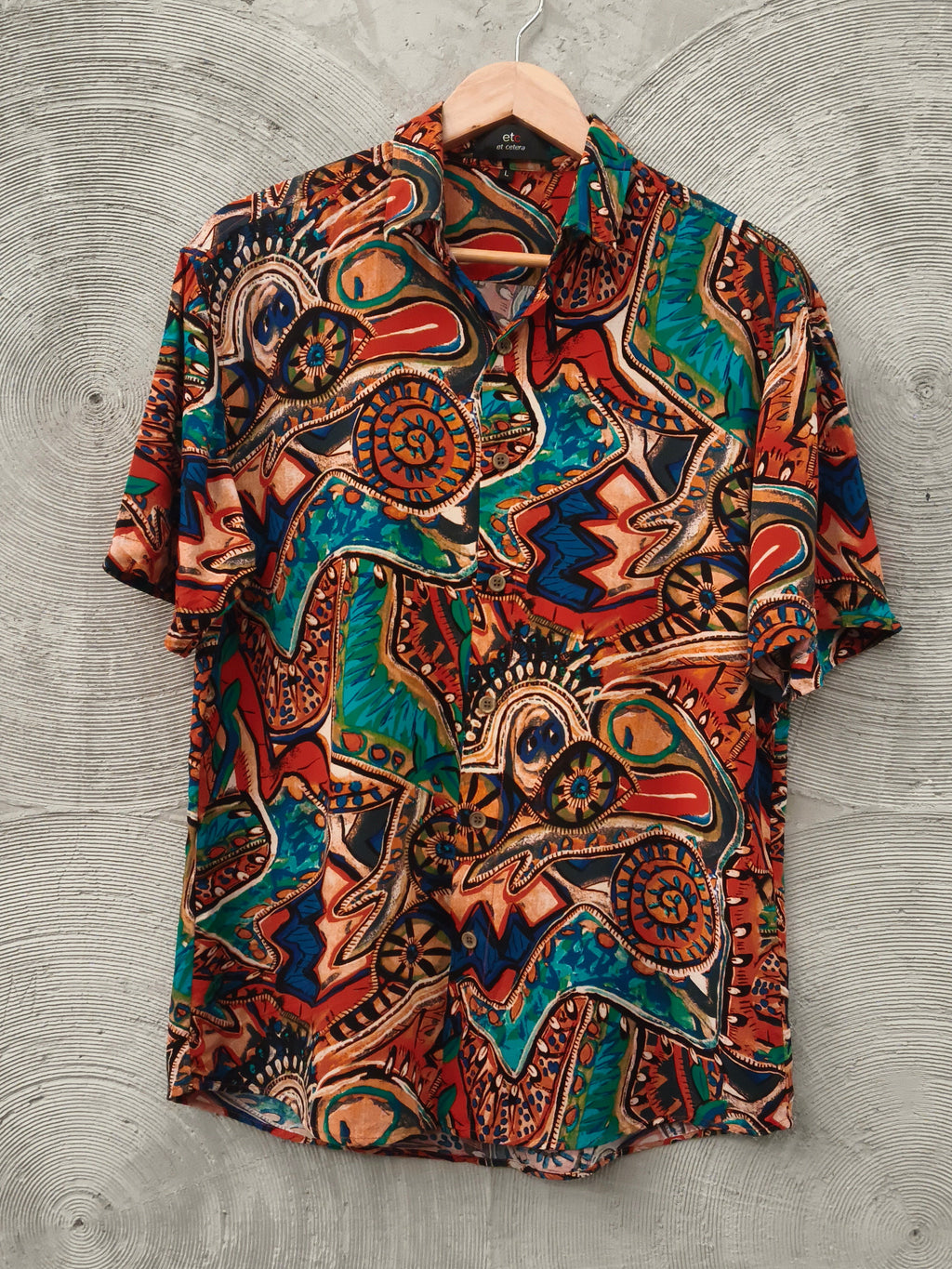 Abstract Print Half Sleeved Shirt
