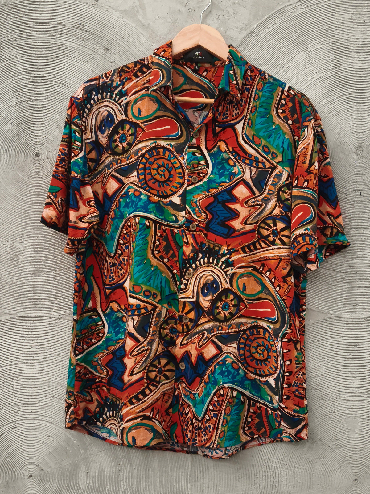 Abstract Print Half Sleeved Shirt