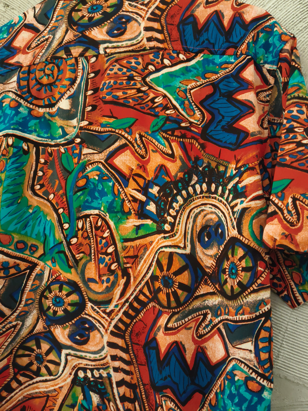 Abstract Print Half Sleeved Shirt
