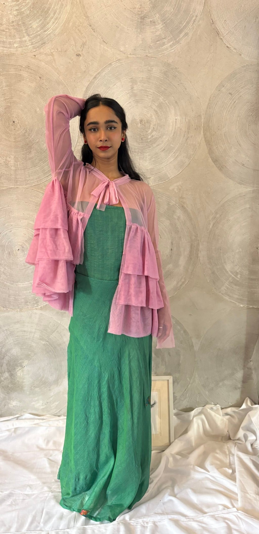 Green Strapless Long Dress