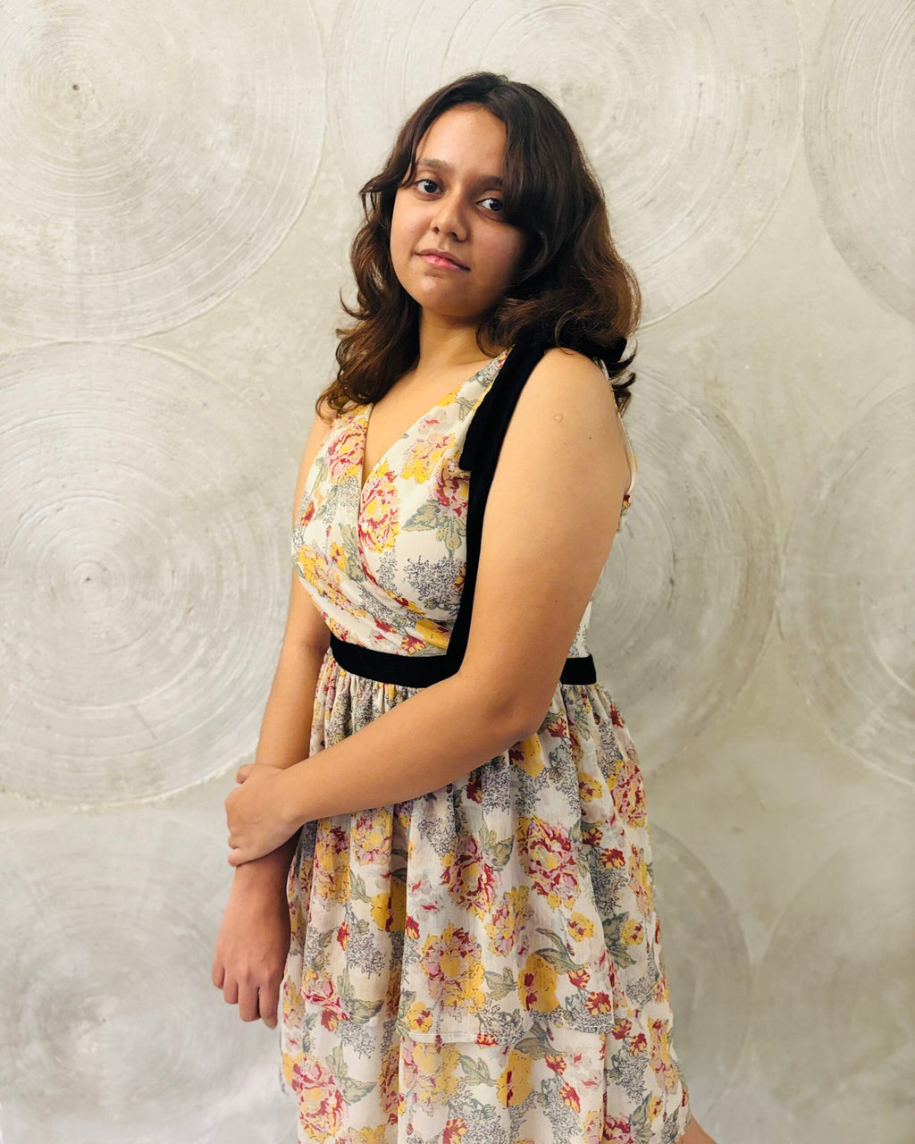 THE LABEL LIFE- White Printed Short Dress