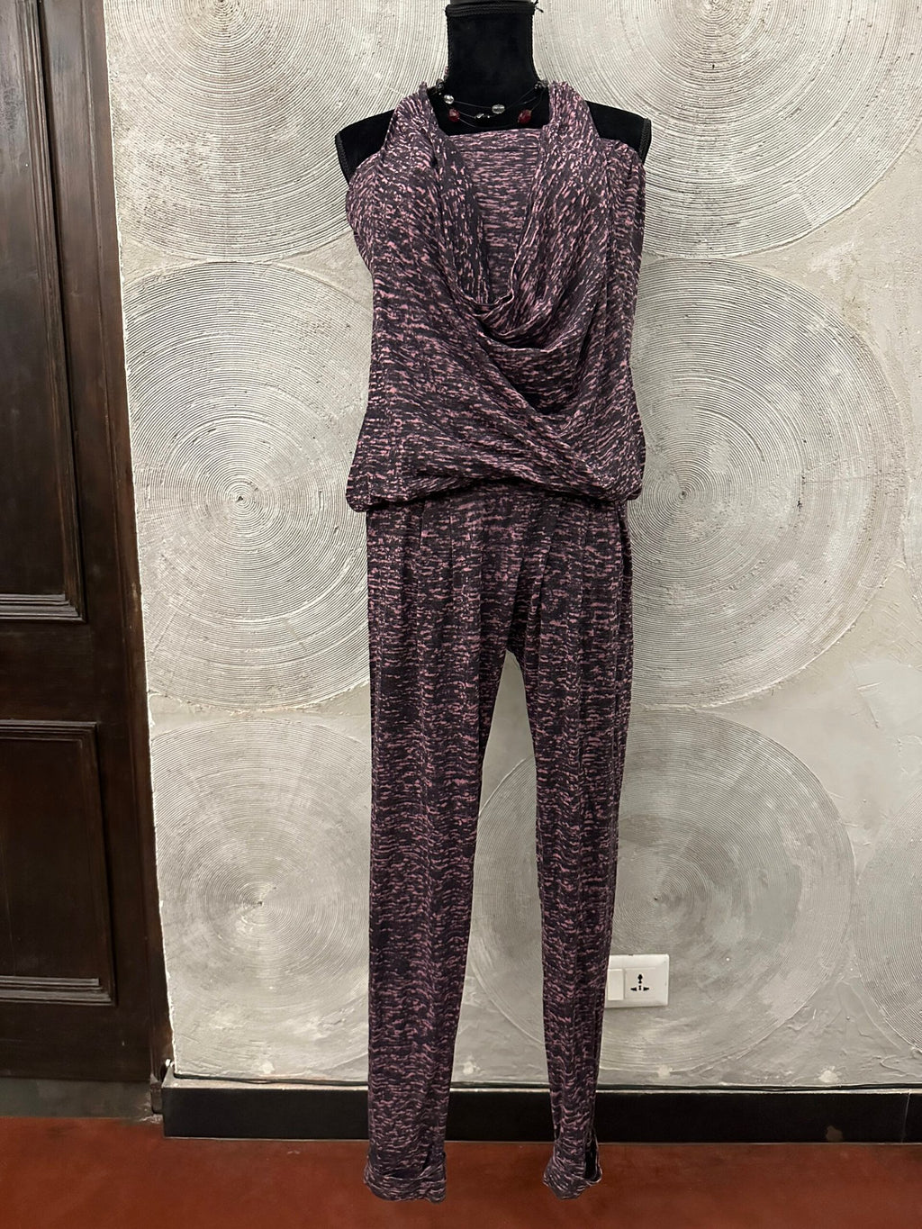 Halter neck printed jumpsuit