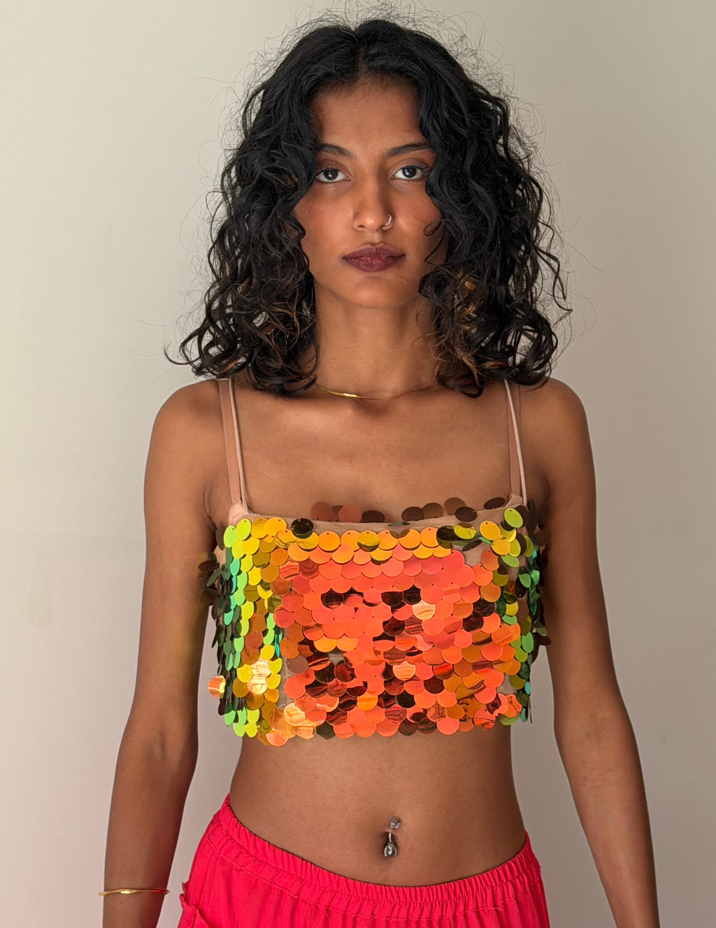 ZARA - Multichrome Sequin Top