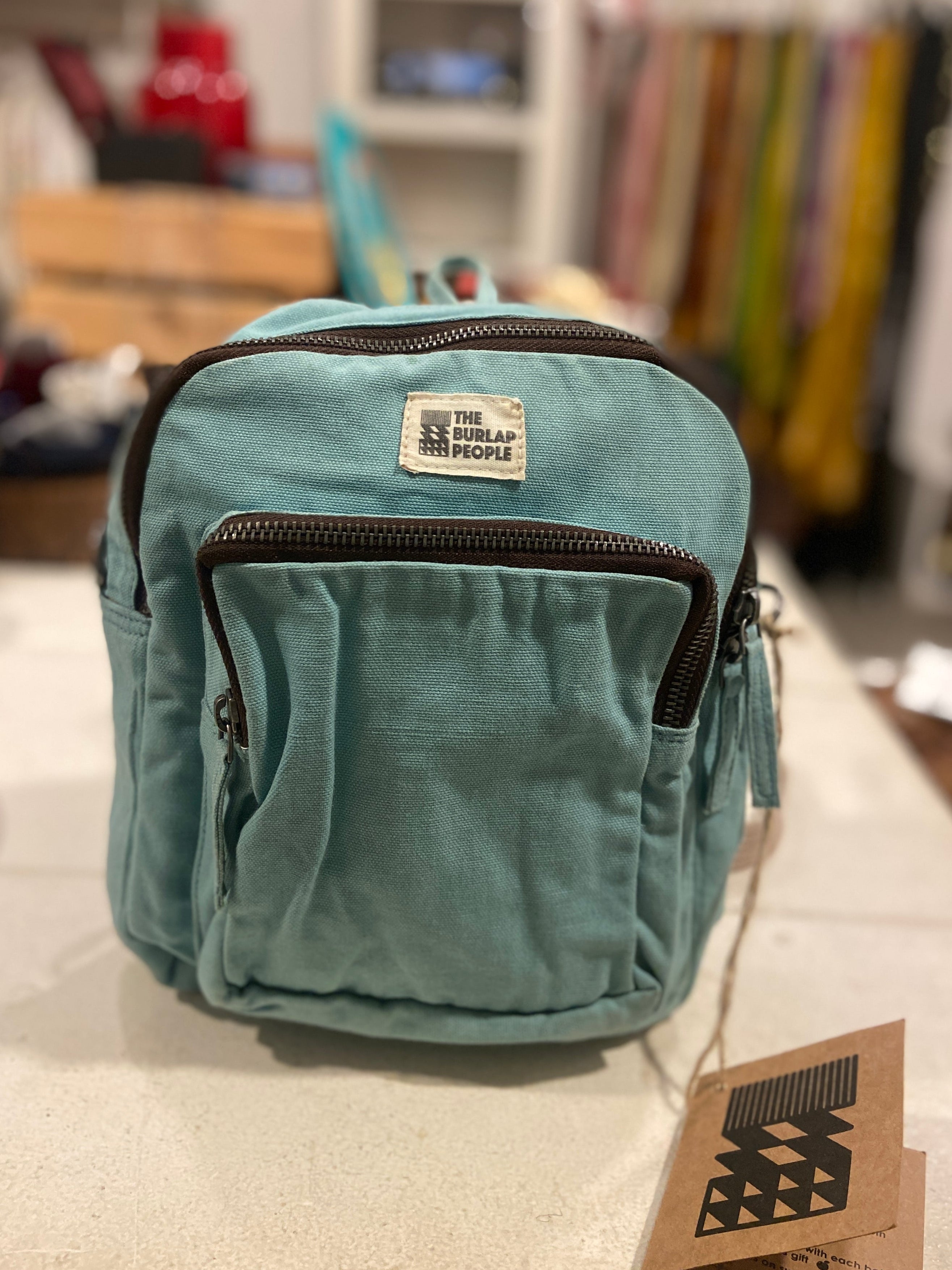 The Burlap People - All Day Everyday Bag in Sky Blue