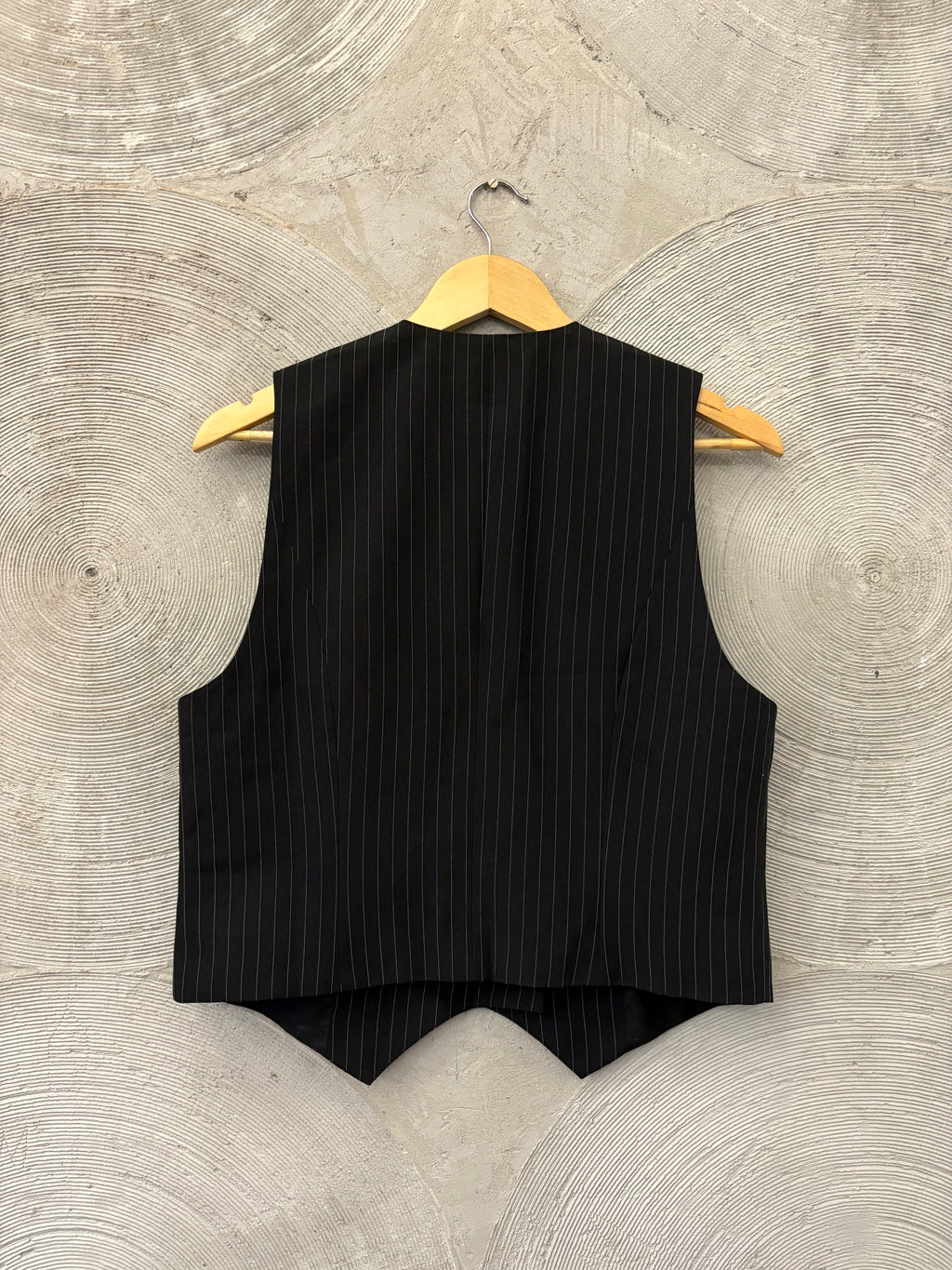 Black Pinstriped Waistcoat