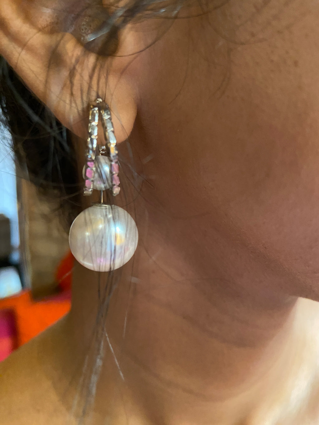Silver Earring with Pearls