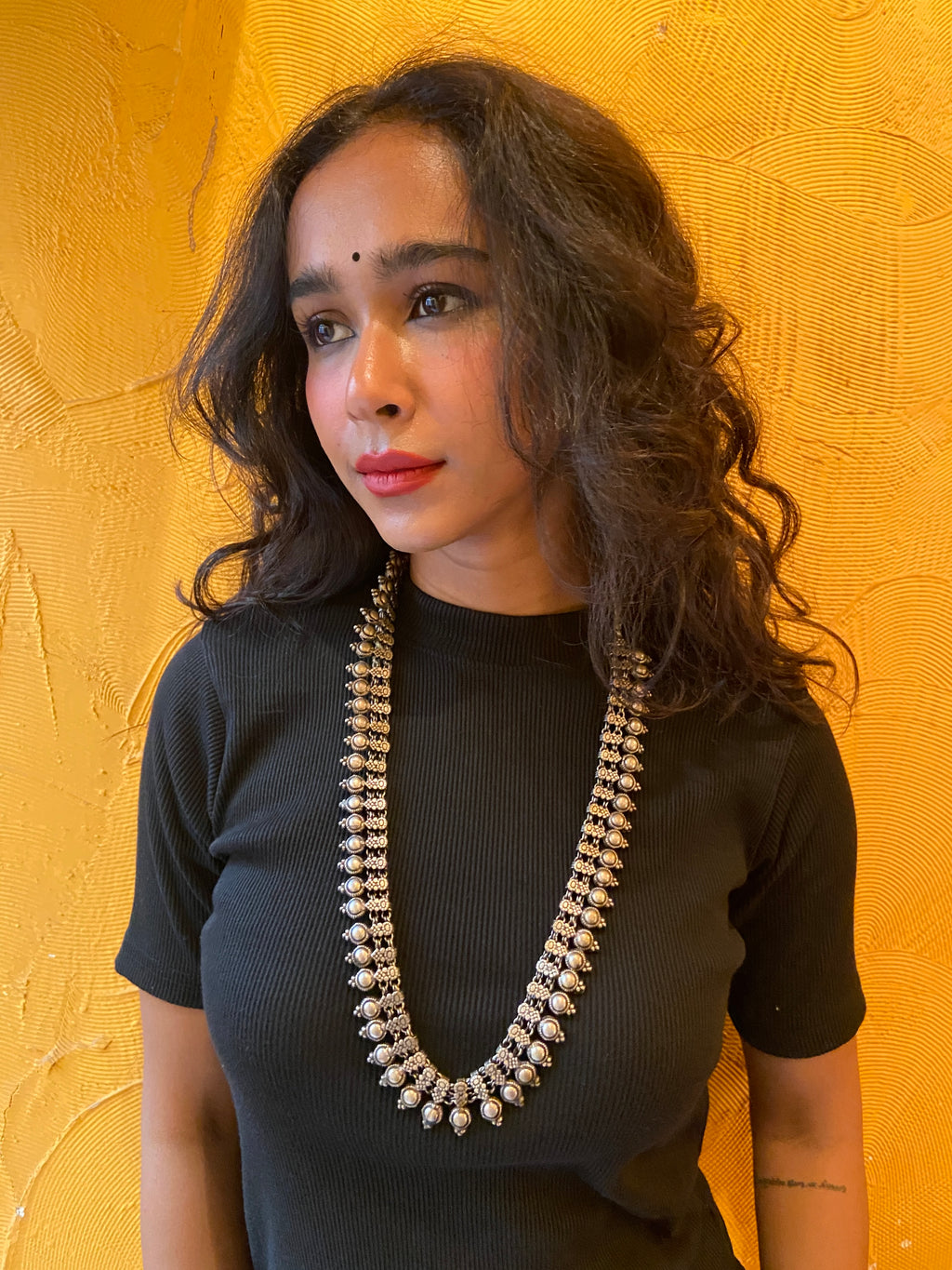Oxidised Long Necklace