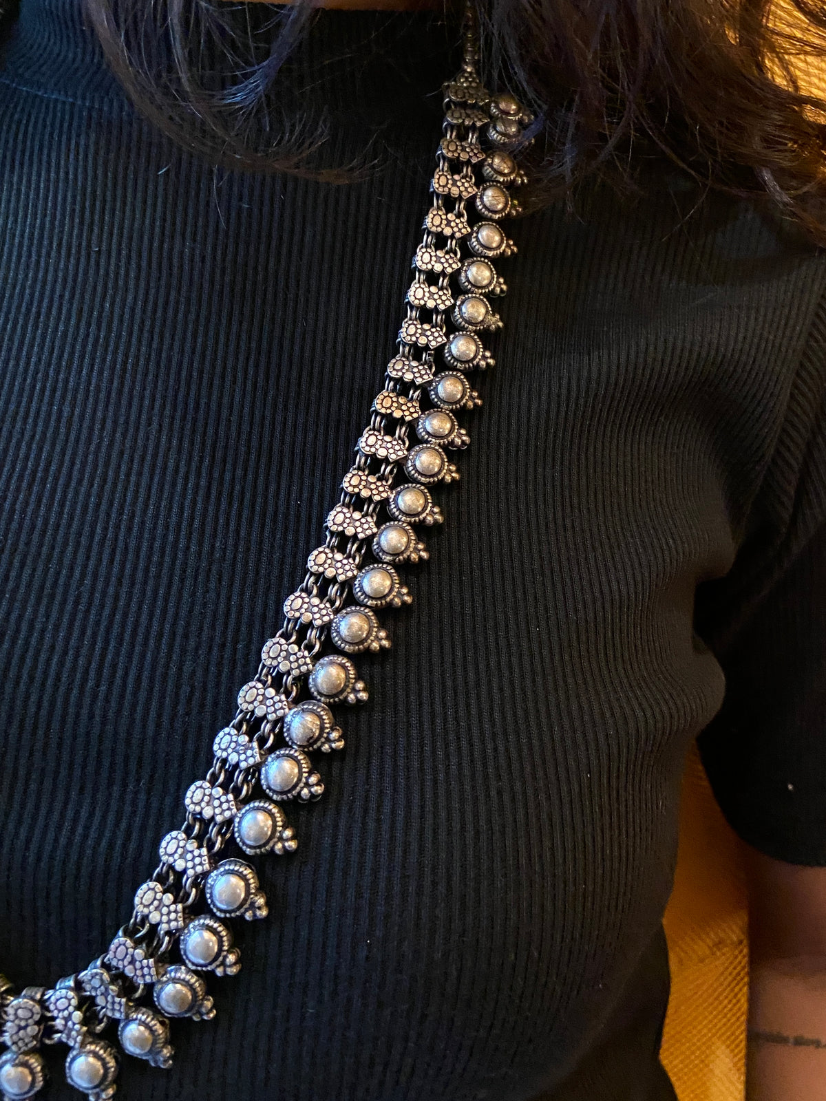 Oxidised Long Necklace