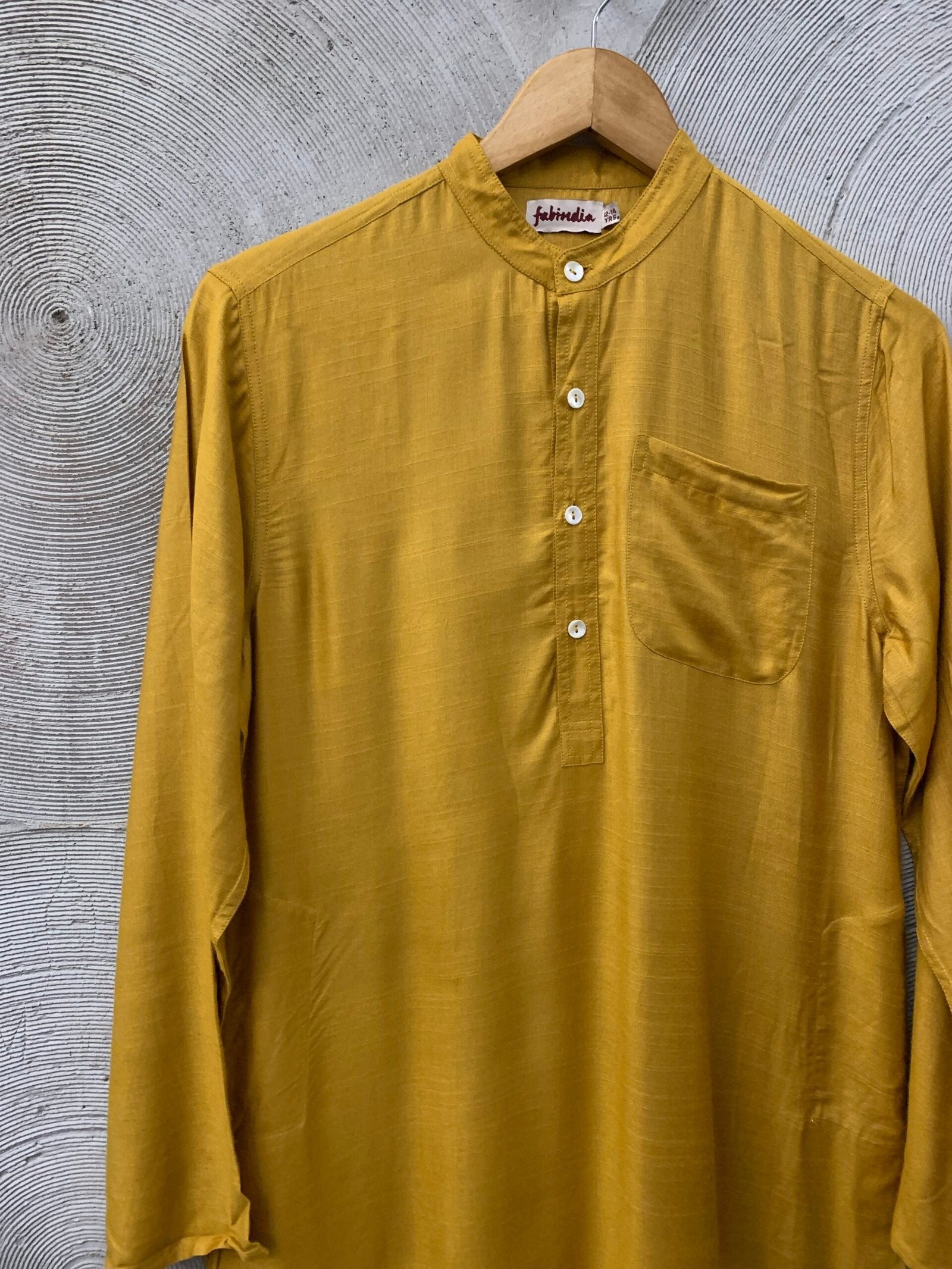 FABINDIA - Mustard colour boys kurta