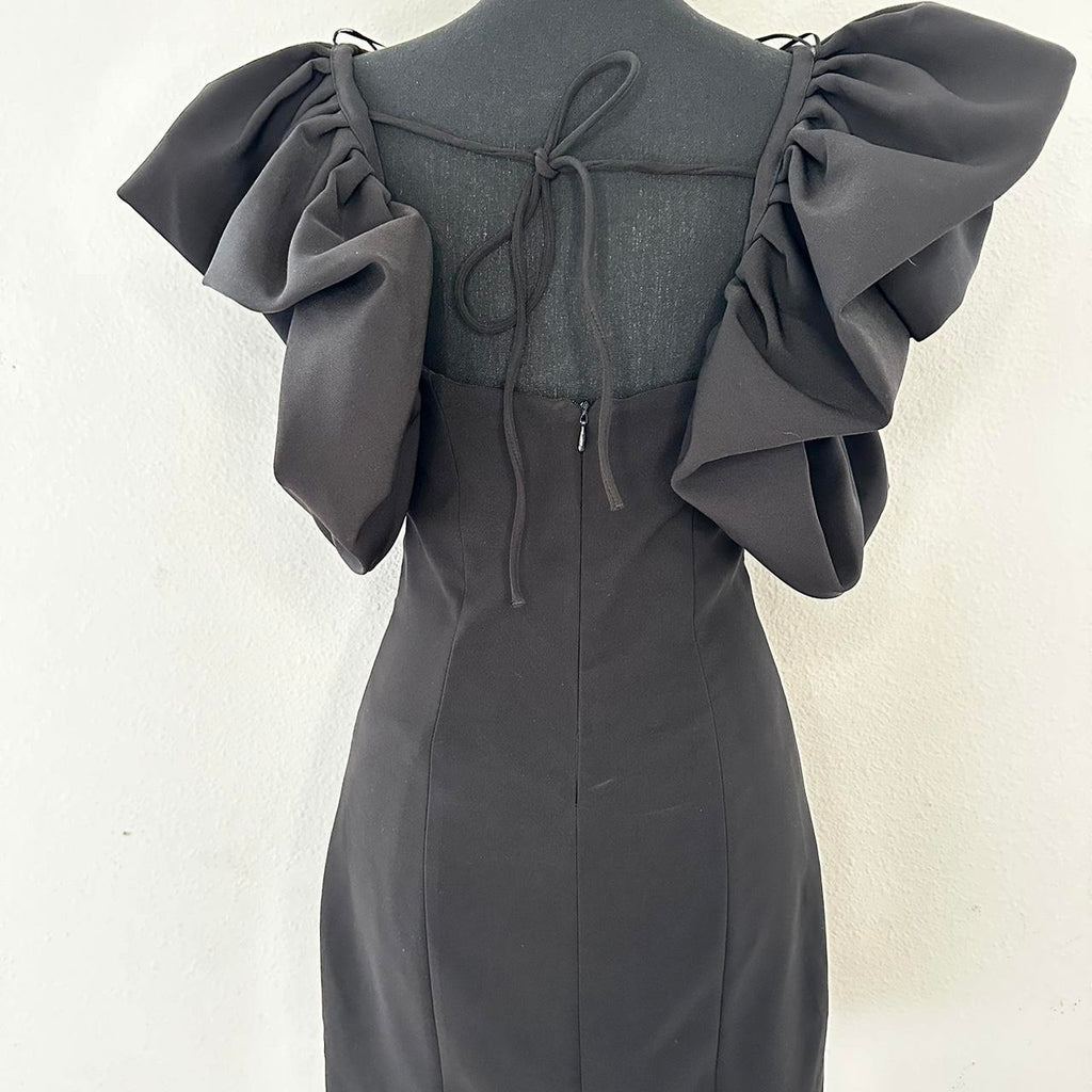 ZARA - Ruffle Sleeve Mini Bodycon Dress