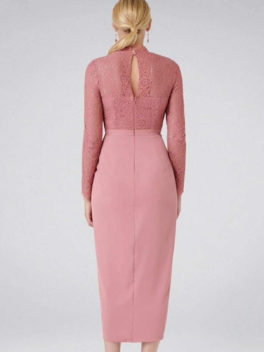 FOREVER NEW Draped Dress With Lace Bodice